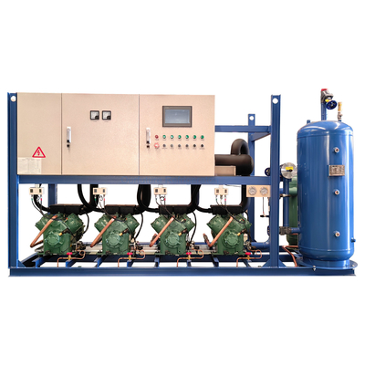 PLC nhiệt độ cao piston đơn vị song song giá đỡ mô hình máy nén làm lạnh đơn vị cho làm mát tối ưu